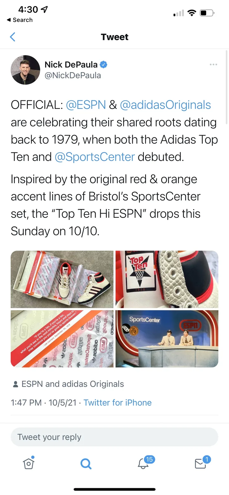 Adidas × ESPN press
